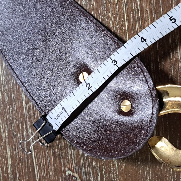 Peacock Feather Vintage 80’s Belt Gold Tone Clasp Genuine Peacock Adjustable - Picture 9 of 10